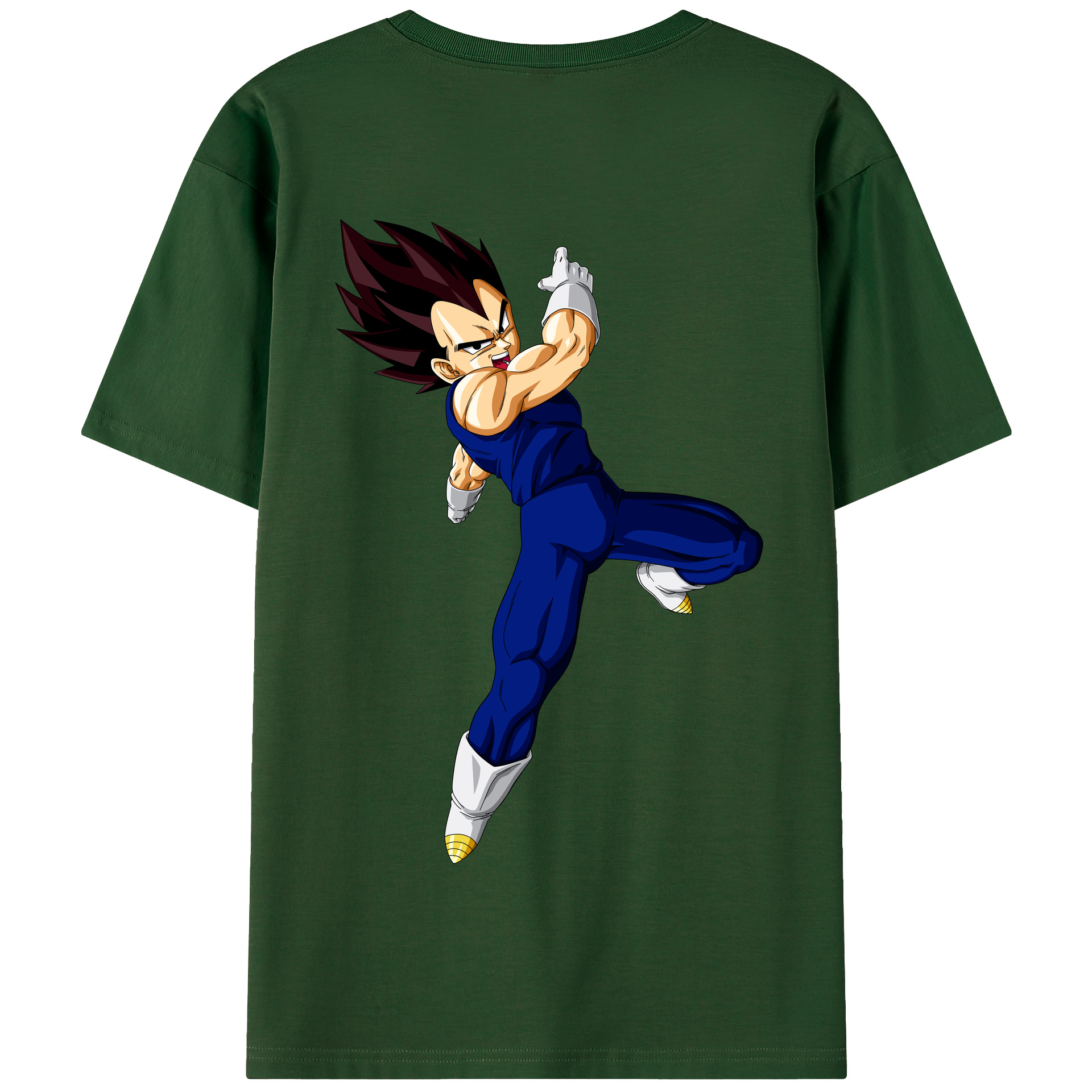 （画像用） ドラゴンボール ベジータ四世（Bejīta Yonsei）DRAGON BALL Vegeta IV 綿100％半袖Tシャツ（背面プリント）